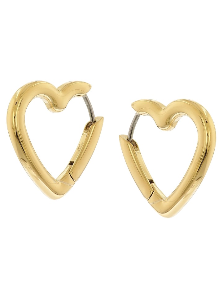 

Женские серьги-кольца из титана в форме сердца, золотые серьги-кольца Boccia