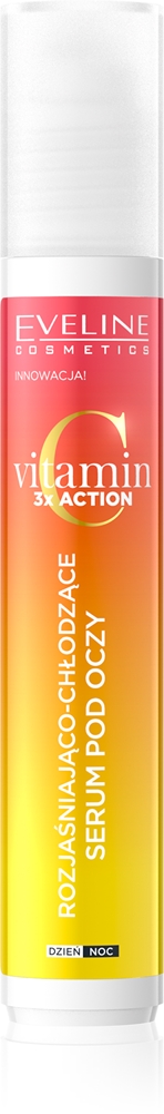 

Роликовая сыворотка для кожи вокруг глаз с витамином С 3-кратного действия Eveline Cosmetics, 15 мл