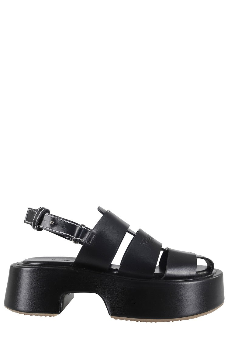 Черные сандалии на платформе с ремешками JW Anderson