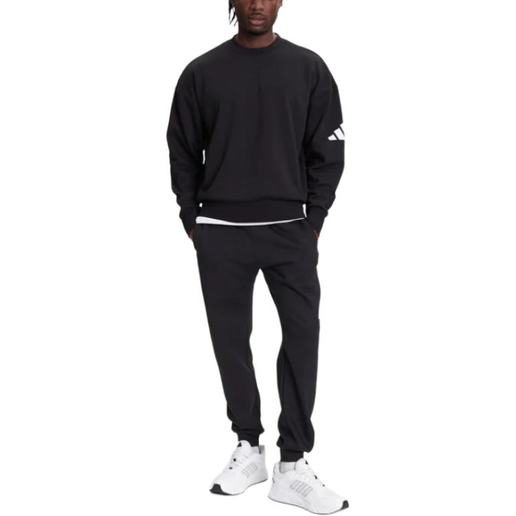 Adidas ESSENTIALS Sweatshirt Men's Black — фото 3