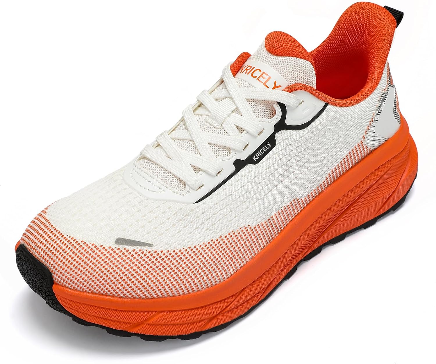 

Мужские кроссовки Kricely для трейл-раннинга, противоскользящие туристические кроссовки, теннисные кроссовки, модная спортивная обувь для тренировок, белый/оранжевый