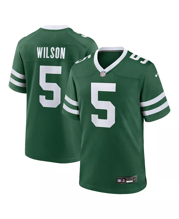 

Мужская игровая футболка Garrett Wilson Legacy New York Jets Nike, зеленый