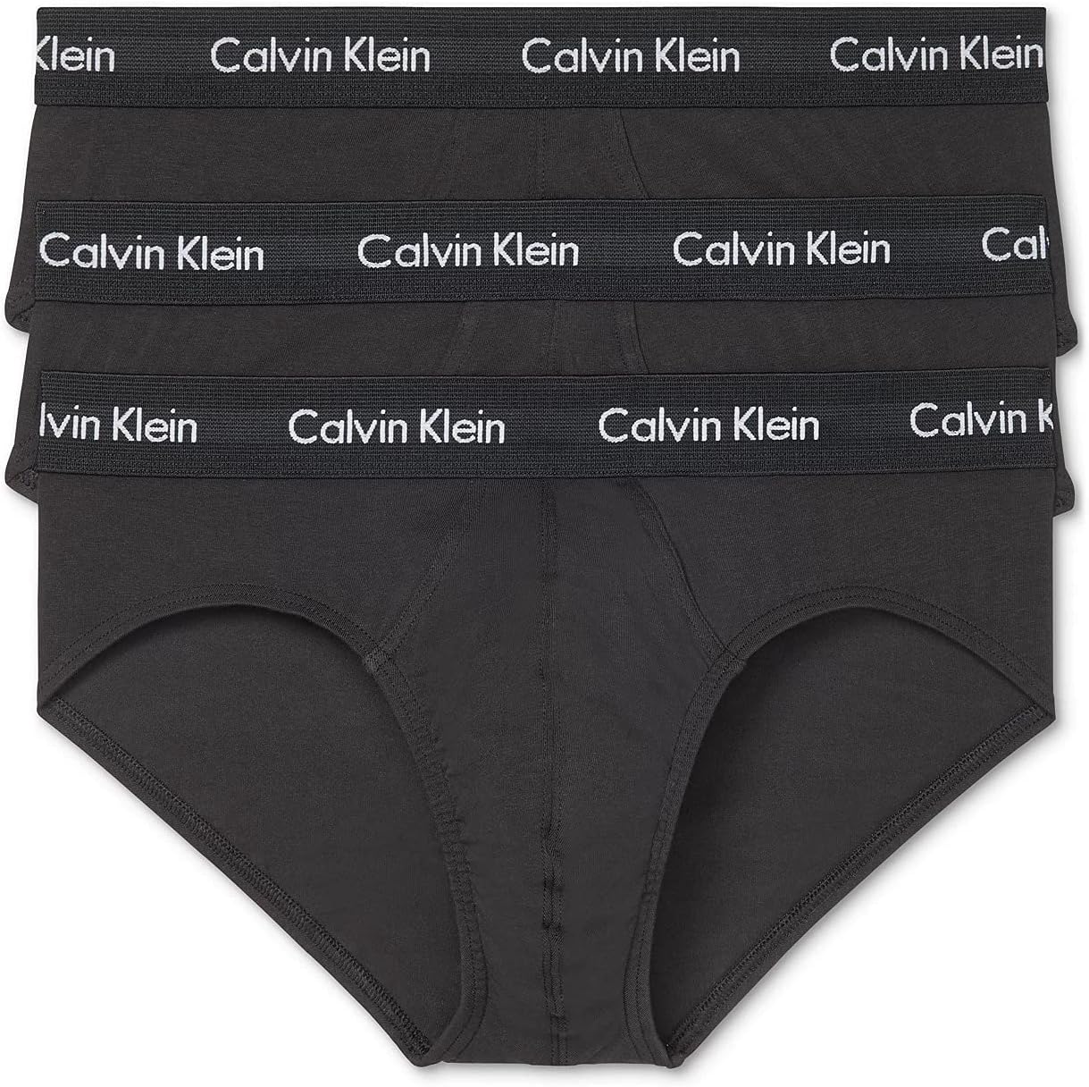 

Мужские хлопковые эластичные трусы-брифы Calvin Klein Classic Fit, 3 шт., Black(Nu2661-001)/White
