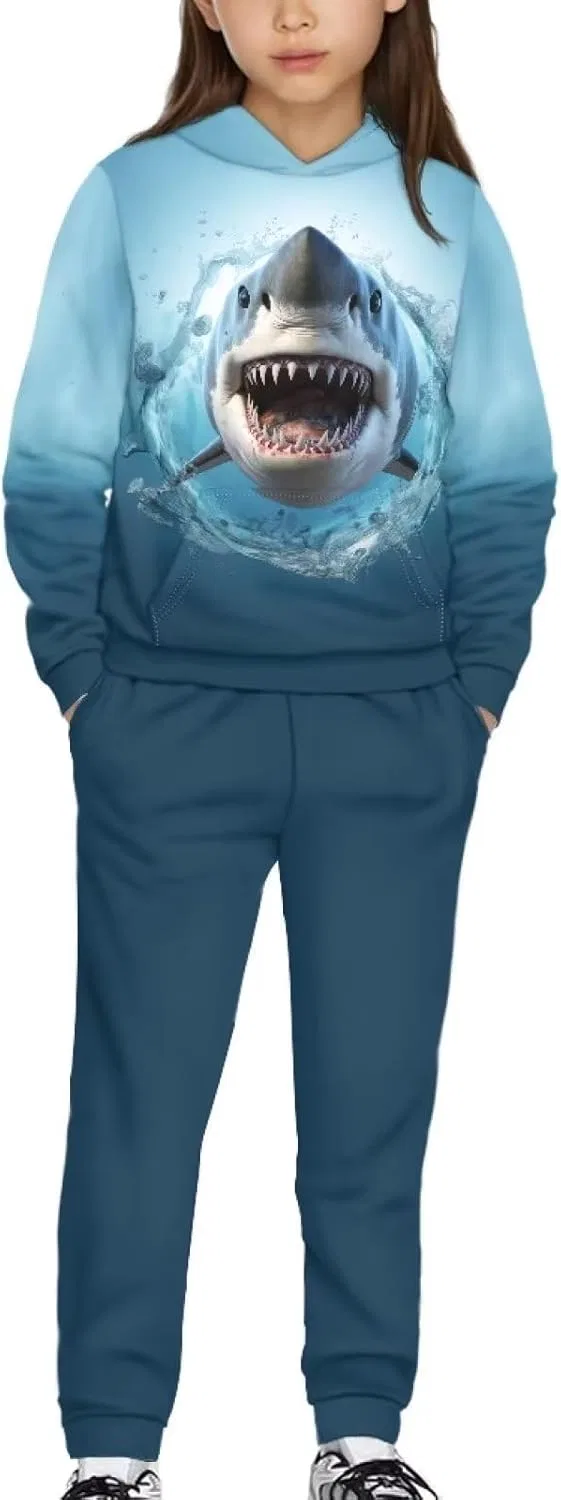 Детский спортивный костюм ZFRXIGN, худи и брюки, цвет Cool Shark