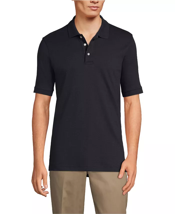 

Мужская поло с коротким рукавом Interlock Lands' End, белый