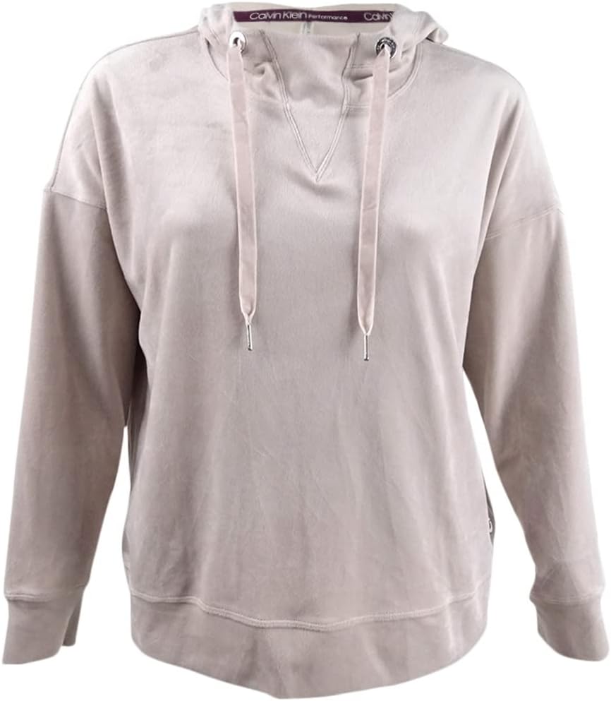 

Женская толстовка с капюшоном Calvin Klein Performance больших размеров с открытыми плечами, Sand