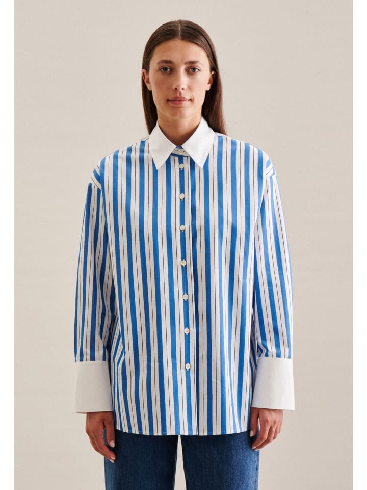 

Блуза Seidensticker Oversized, цвет mittelblau