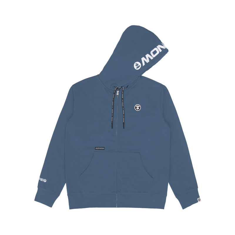 

Толстовка с капюшоном на молнии с логотипом головы обезьяны от *A Bathing APE Aape, Black BKX