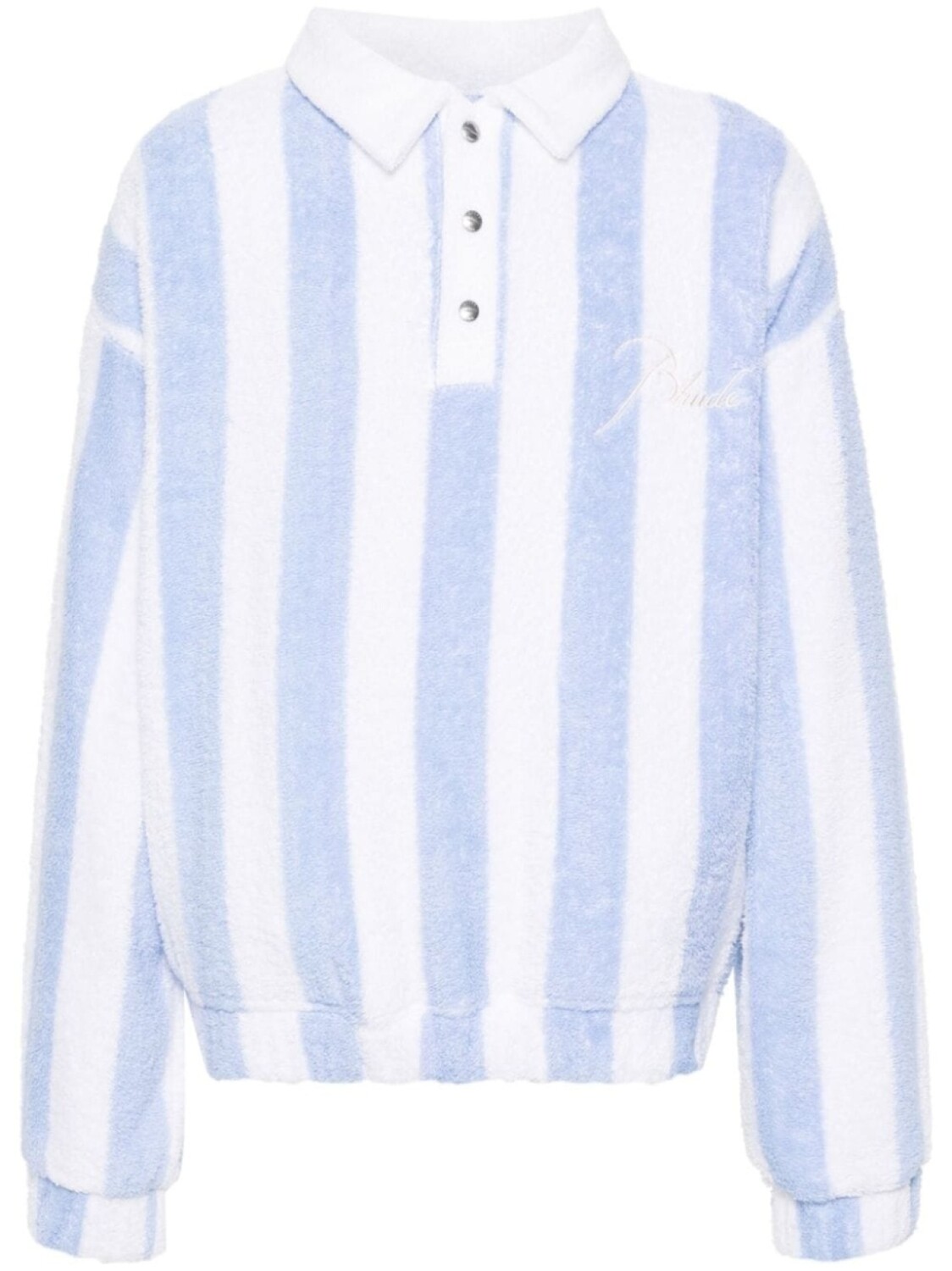 

RHUDE рубашка поло Striped Loop Terry, синий