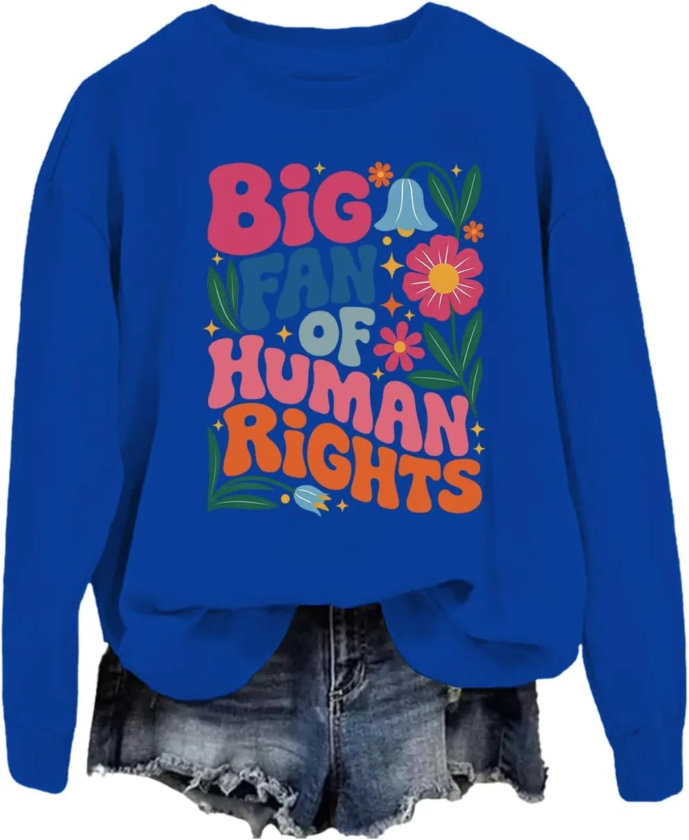 

Свитшот Big Fan Of Human Rights с цветочным принтом PZJUS