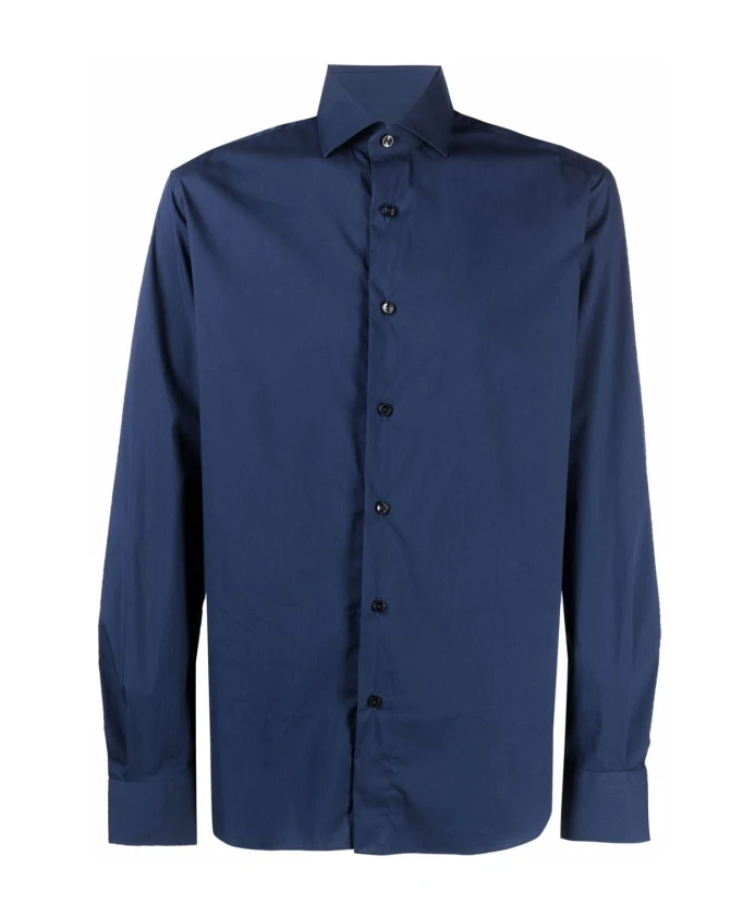 

Синяя рубашка с длинными рукавами стандартного кроя Xacus, синий