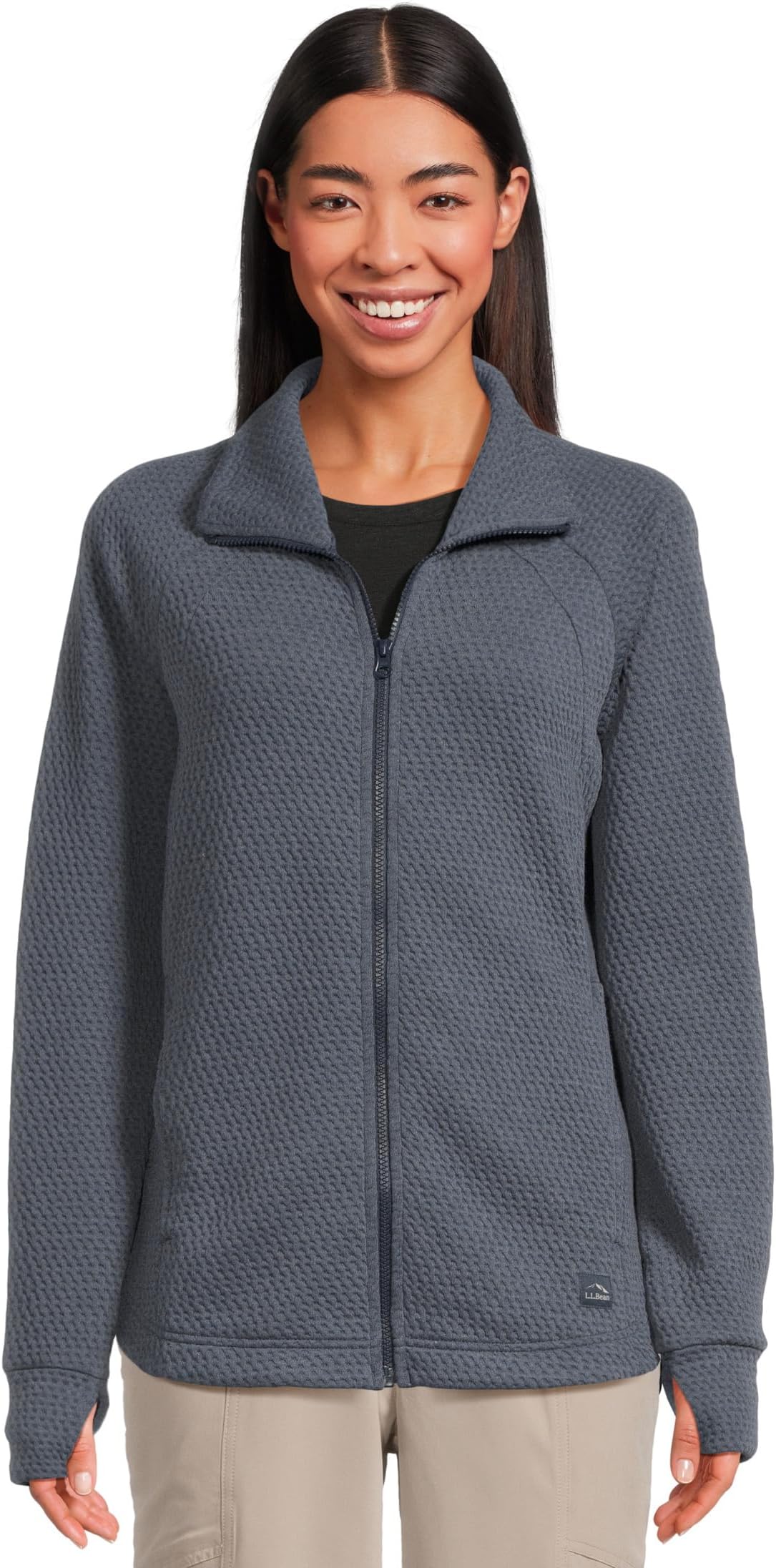 

Женская куртка из трикотажного полотна с застежкой-молнией L.L.Bean, Nautical Navy