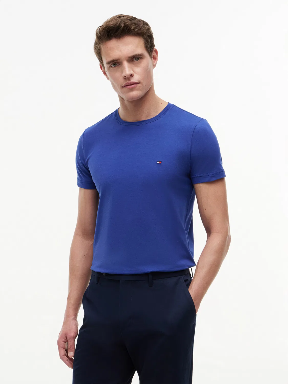 Slim fit Футболка Tommy Hilfiger, Navy — фото 2