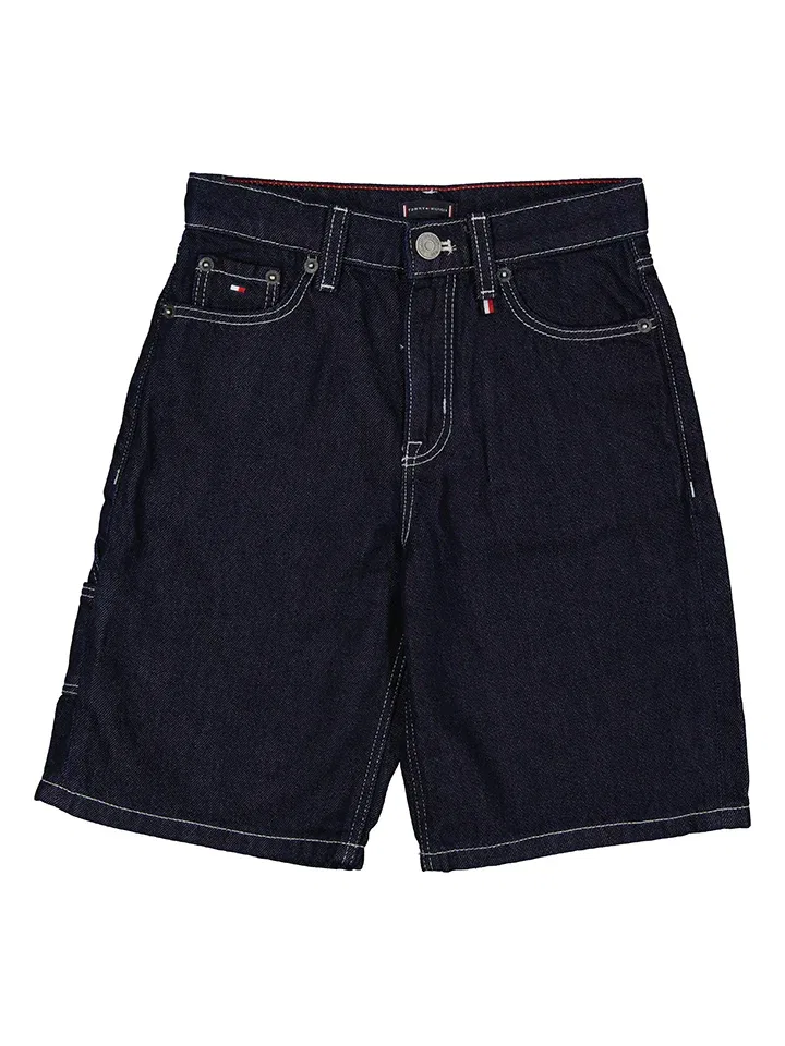Шорты джинсовые regular waist Tommy Hilfiger, темно-синий