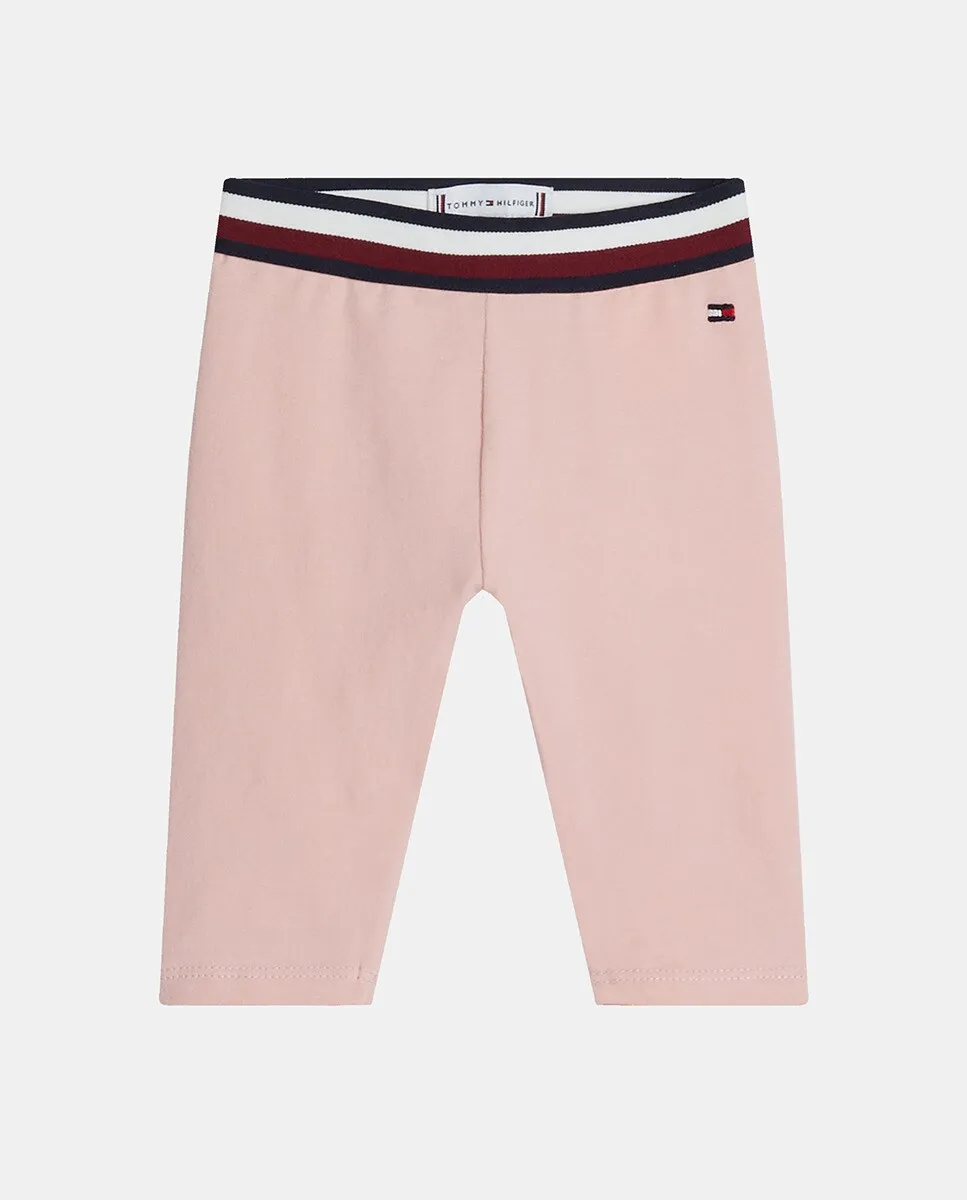 

Однотонные леггинсы для девочки с эластичной резинкой на талии Tommy Hilfiger, розовый