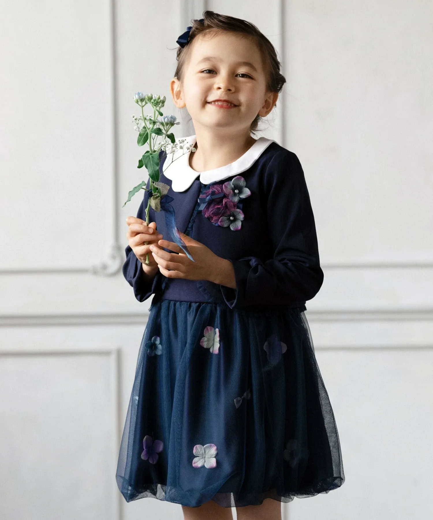Торжественный комплект из цветов и лент (3 предмета) Panpantutu, Navy — фото 2