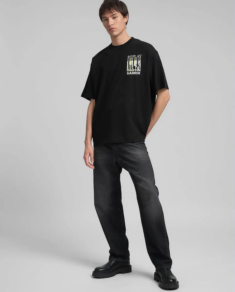 

Футболка для мужчин с коротким рукавом и круглым вырезом Replay, черный