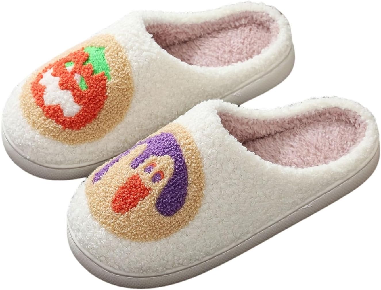 

Унисекс тапочки с эффектом памяти для мужчин и женщин, комфортные с хлопковой смесью, закрытые носки, домашние тапочки для носки в помещении Qipilon, Cookie Pumpkin