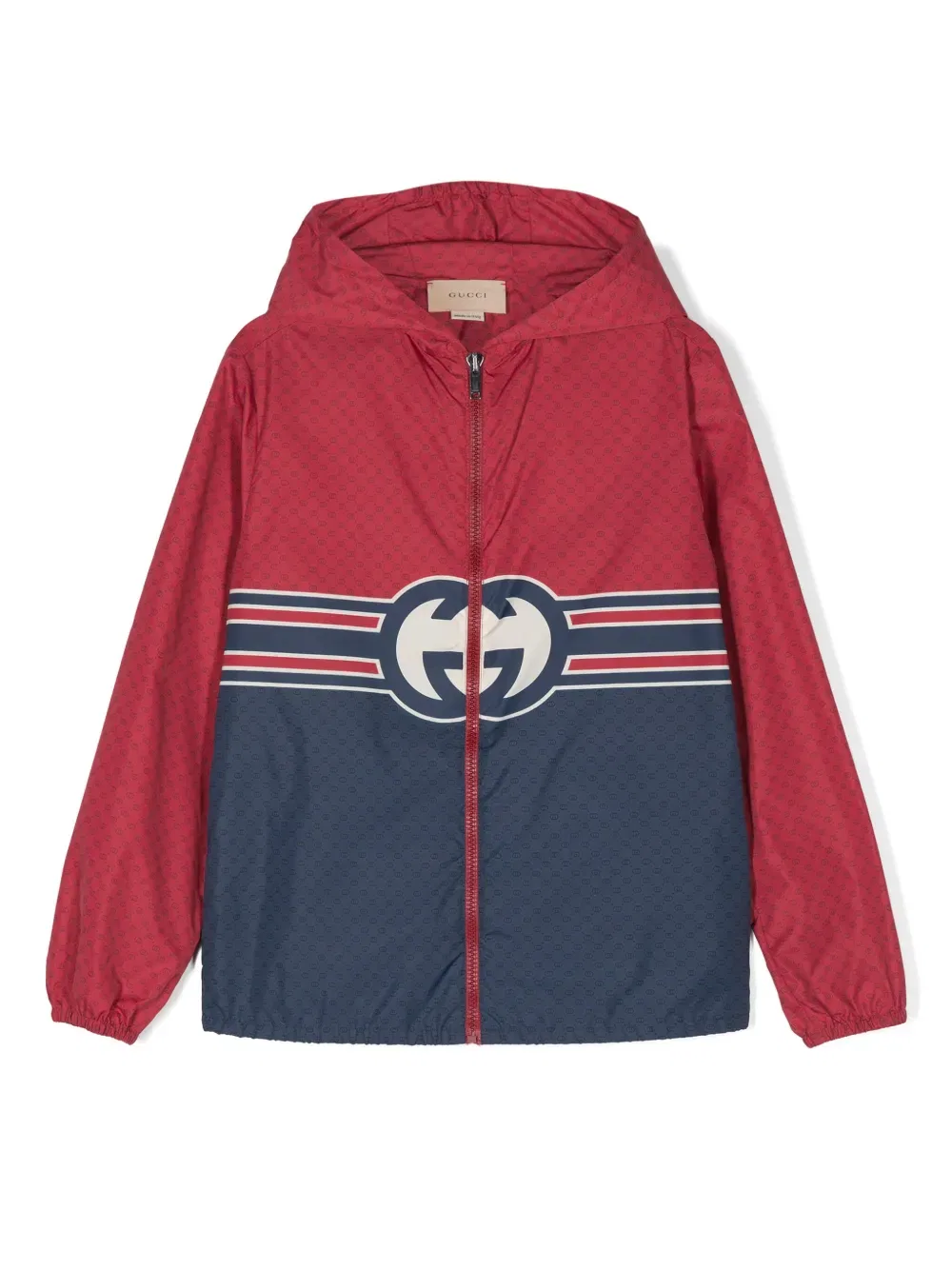 Куртка с переплетающимся принтом G Gucci Kids, красный