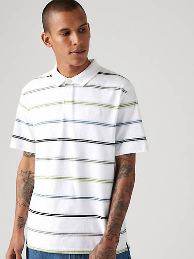 

Настоящая рубашка поло Levi's, цвет Rowan Stripe Bright White - Multi-Color