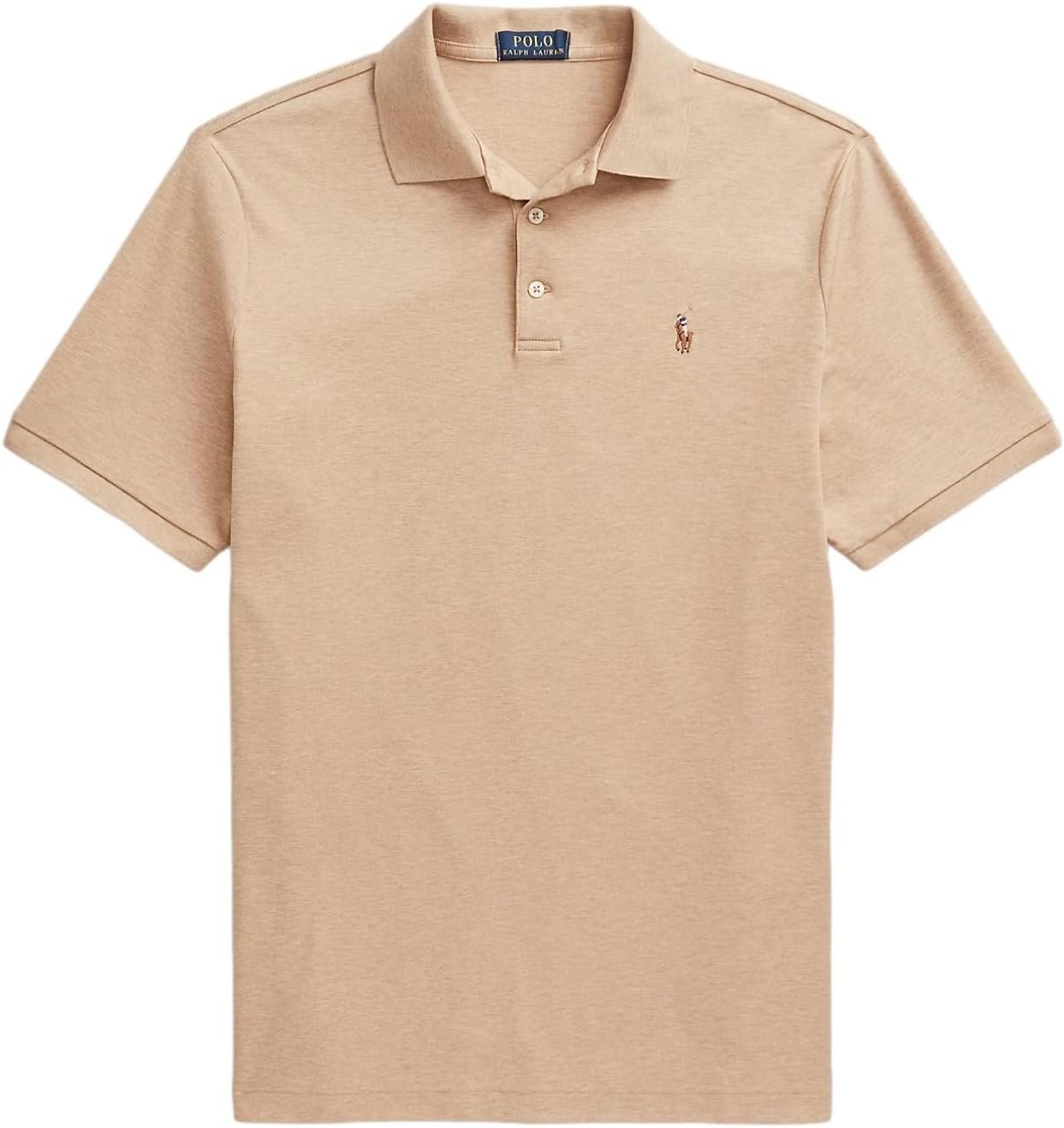 

POLO RALPH LAUREN Мужская классическая футболка-поло из мягкого хлопка, Camel Heather, Бежевый, POLO RALPH LAUREN Мужская классическая футболка-поло из мягкого хлопка, Camel Heather