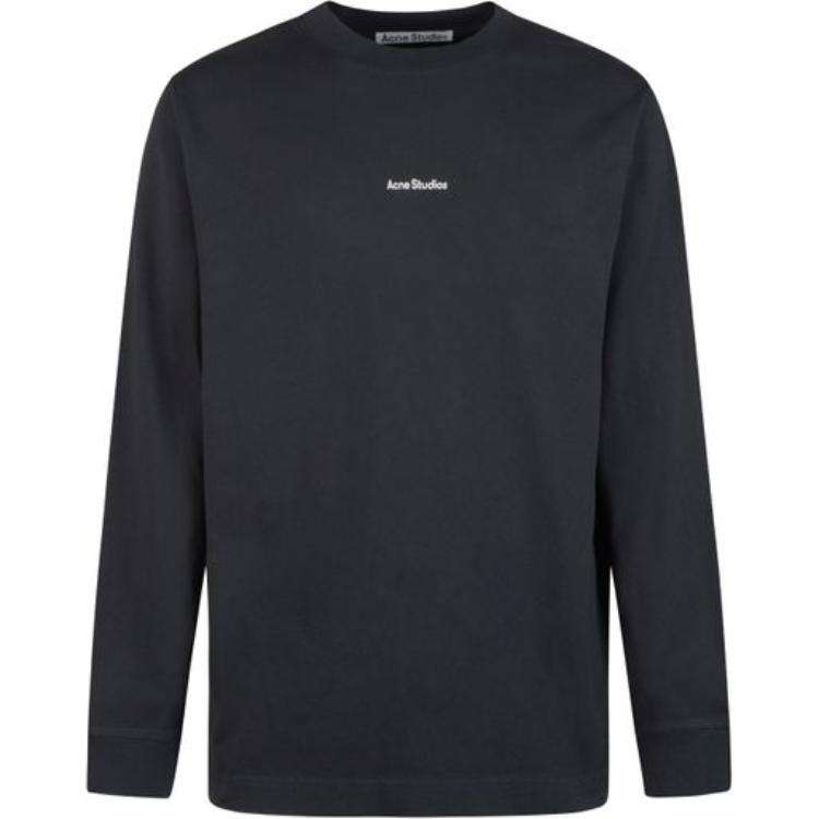 

Футболка с круглым вырезом и логотипом Acne Studios, черный