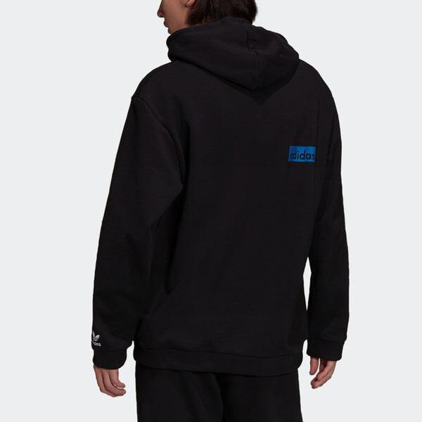 Толстовка Men's adidas originals Sports Pullover Hooded Casual Knit Black, мультиколор — фото 3