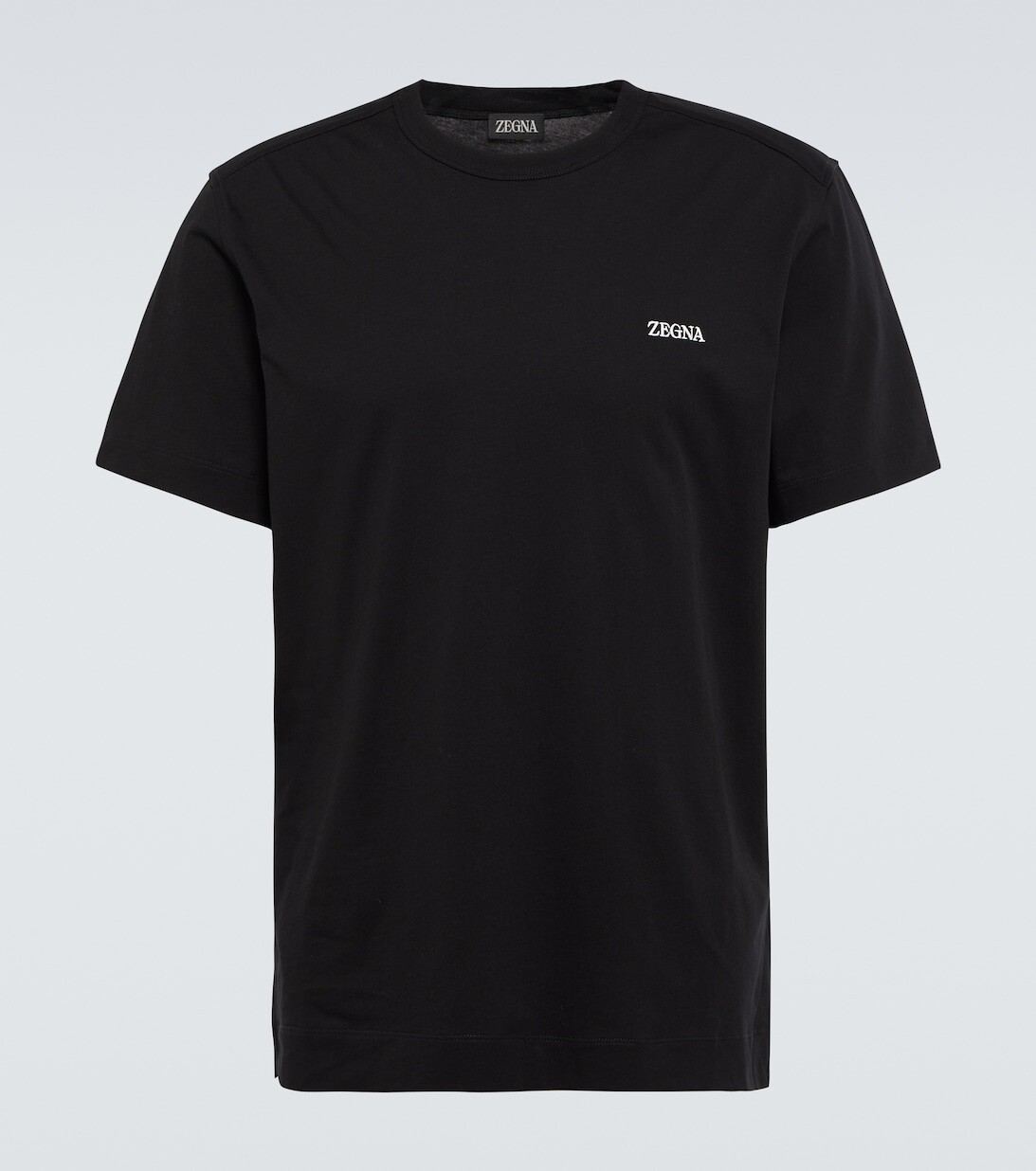 

Хлопковая футболка с логотипом Zegna, черный