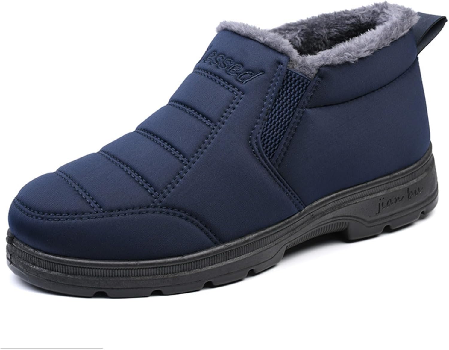 

Зимние мужские ботинки Myallfeet старого Пекинского стиля, утепленные хлопковые ботинки с плюшевой и толстой меховой подкладкой, уличные, противоскользящие и морозостойкие снежные ботинки, синий