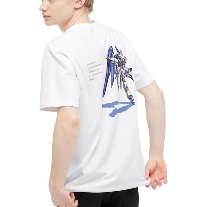 Футболка Gundam унисекс белая Uniqlo, белый — фото 3