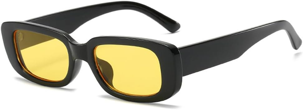 

Женские солнцезащитные очки маленького размера, пластиковая оправа, оранжевый градиент, солнцезащитные очки для женщин с защитой от УФ-излучения UV400 FYTUP, C3black-yellow