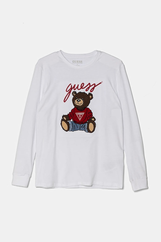 

Детская хлопковая водолазка Guess, белый