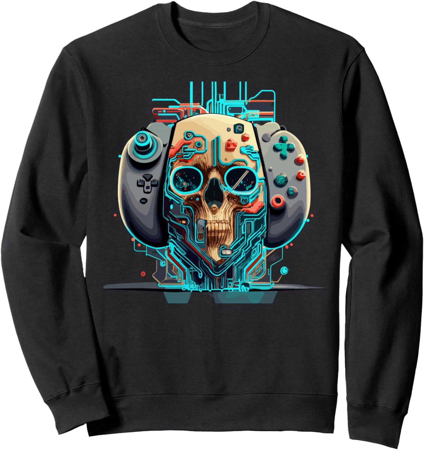 

Толстовка с изображением черепа геймера и игрового контроллера Video Game Controller Control All The Things, черный