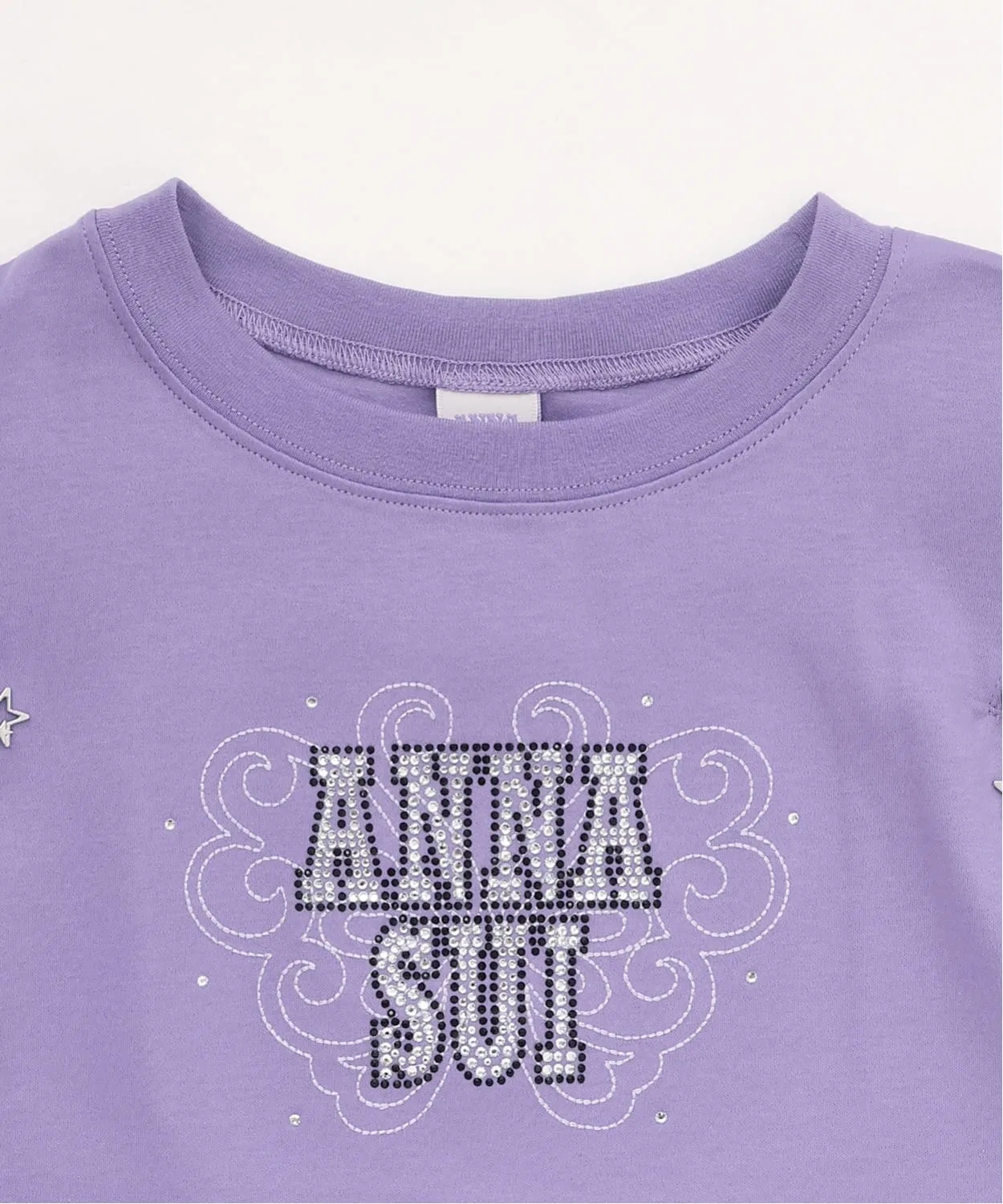 Детская футболка с логотипом ANNA SUI mini фиолетовая — фото 4