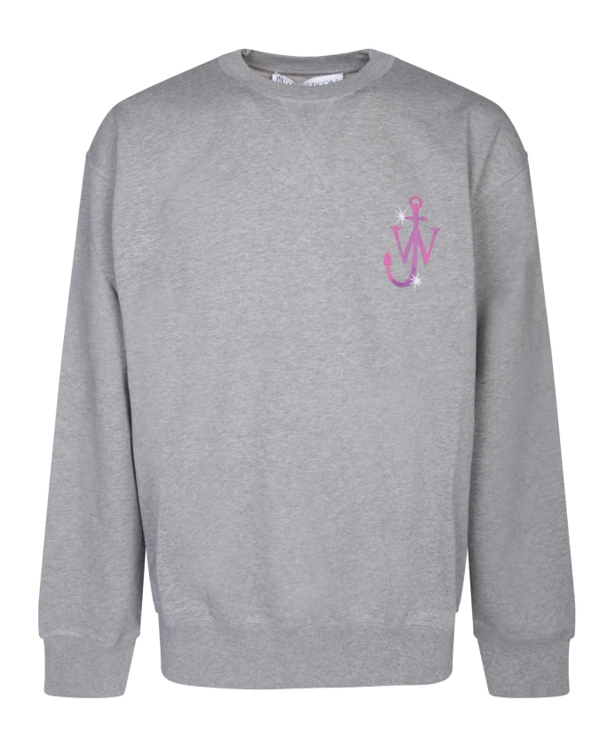 

Хлопковая толстовка с логотипом. Jw Anderson, серый