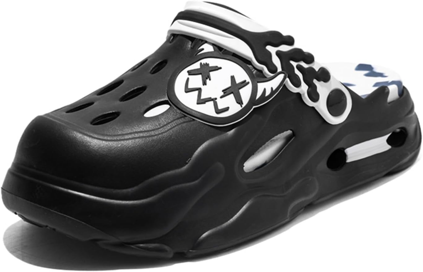 

Мужские летние сандалии и шлепанцы на EVA с уникальным дизайном, легкие и комфортные, идеальны для использования дома, на улице и на пляже Khwfjas, черный