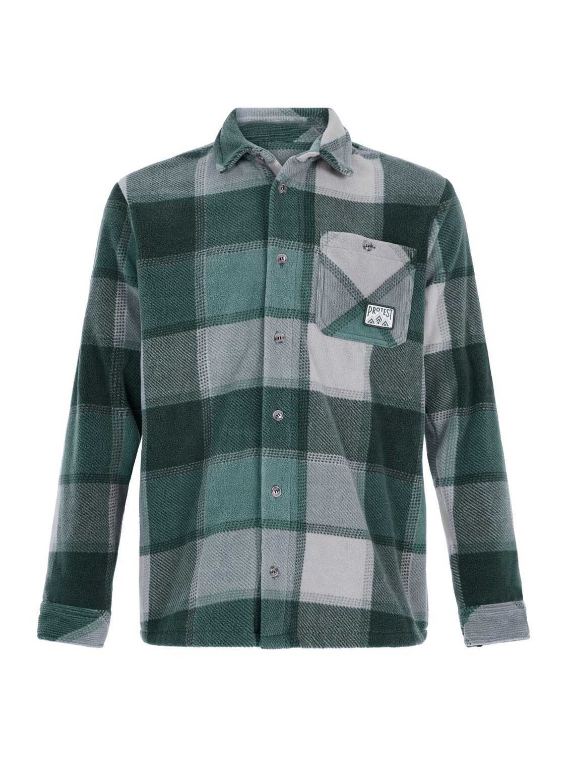 

PROTEST Рубашка на пуговицах 'PRTMitchel' Regular fit в зеленом цвете