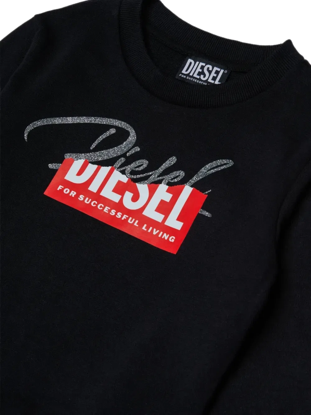 Спортивный костюм с логотипом Diesel Kids, черный — фото 3