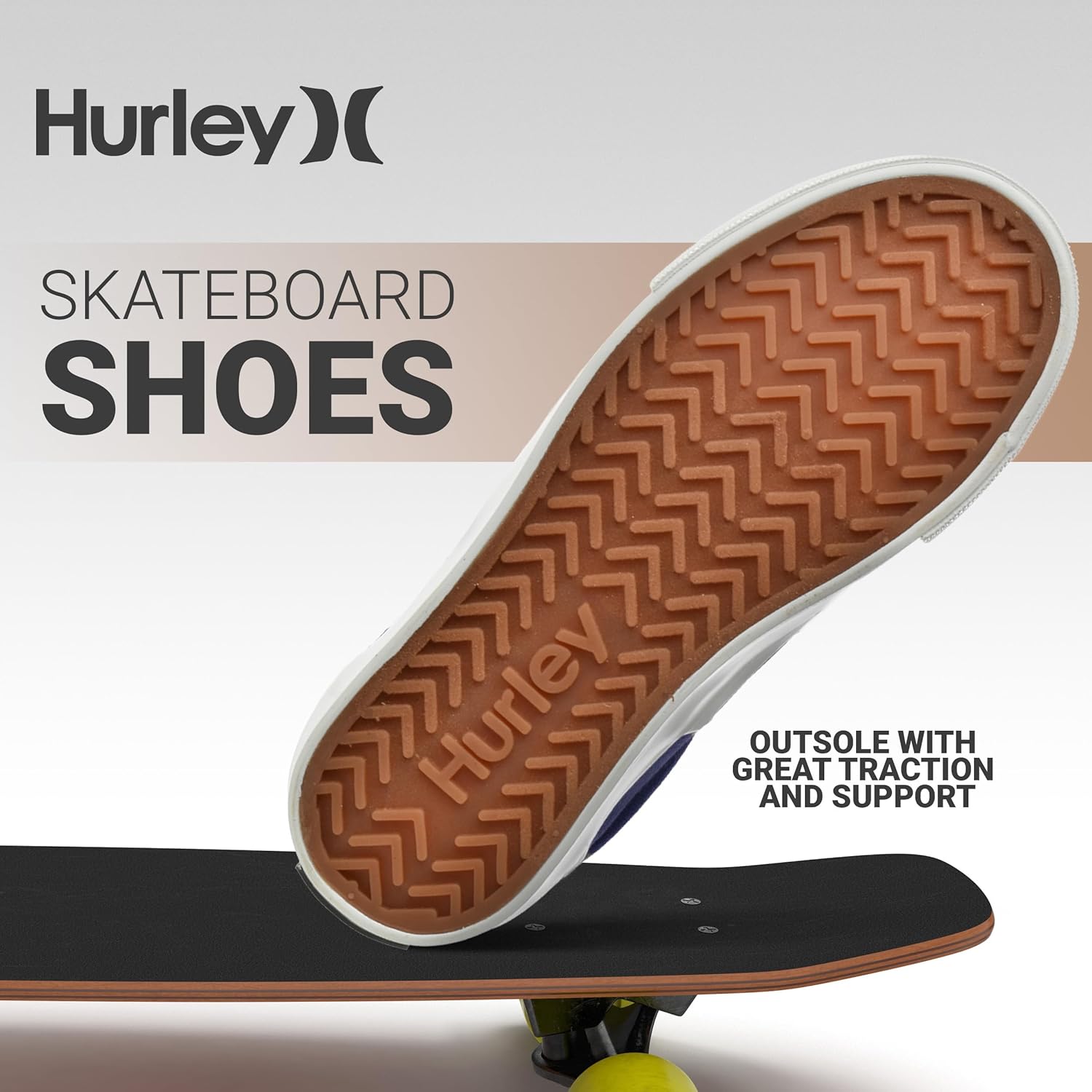 Детские кеды Hurley Marley на шнуровке - низкие кроссовки для скейтбординга для детей, спортивная обувь для мальчиков и девочек, белый/синий/темно-синий — фото 4