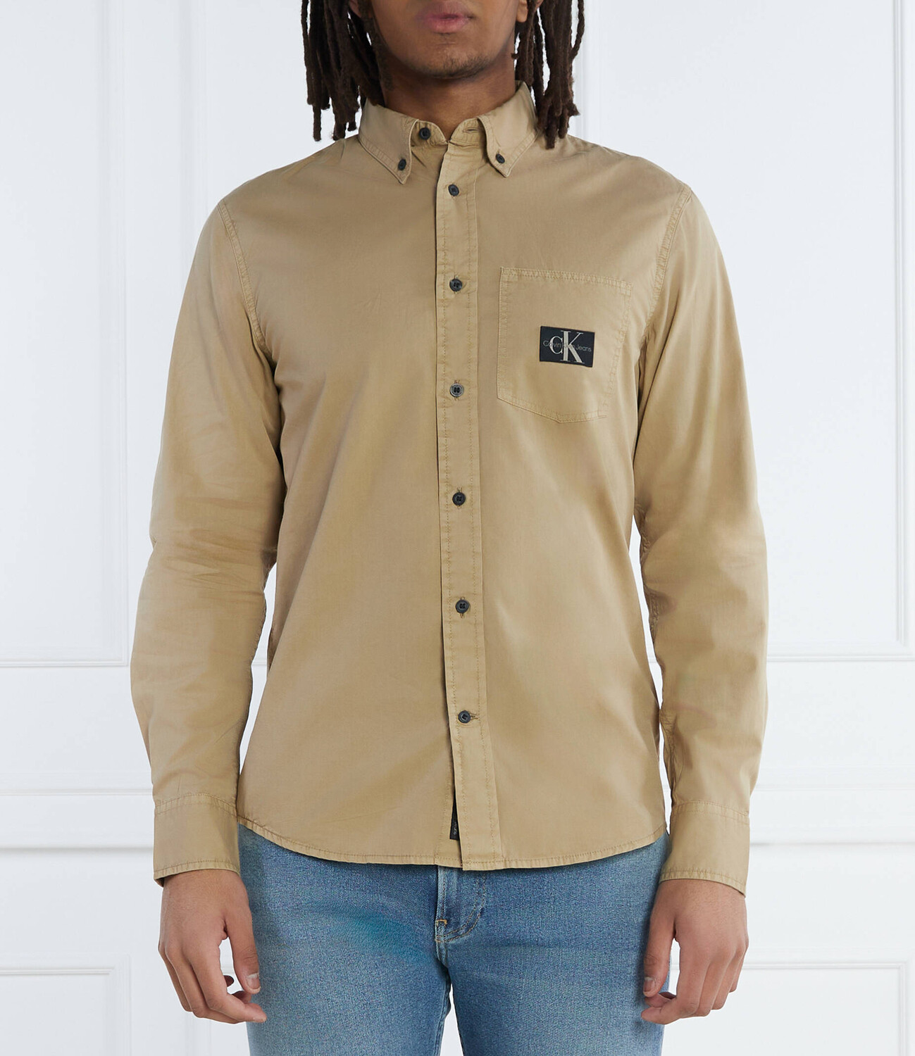 

Рубашка CALVIN KLEIN JEANS Regular Fit, бежевый