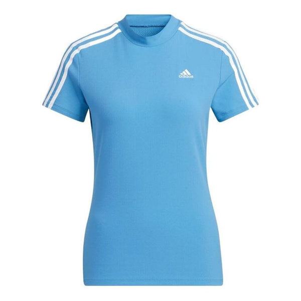 

Футболка с 3 полосками и воротником-стойкой Adidas, синий