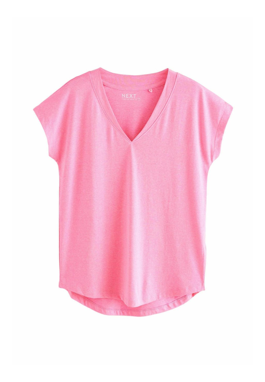 

Базовая футболка V-NECK RICH CAP SLEEVE Next, фуксия