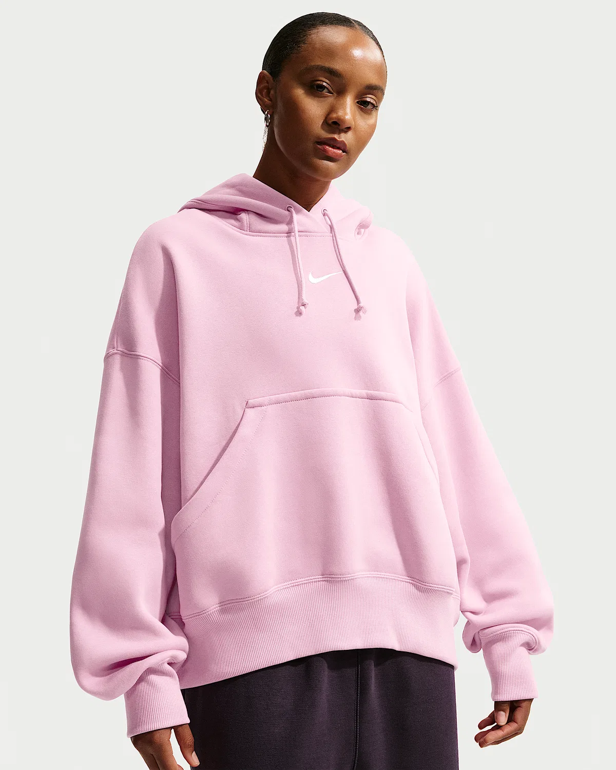 Женский оверсайз-худи Nike Sportswear Phoenix Fleece, Pink Foam/Sail