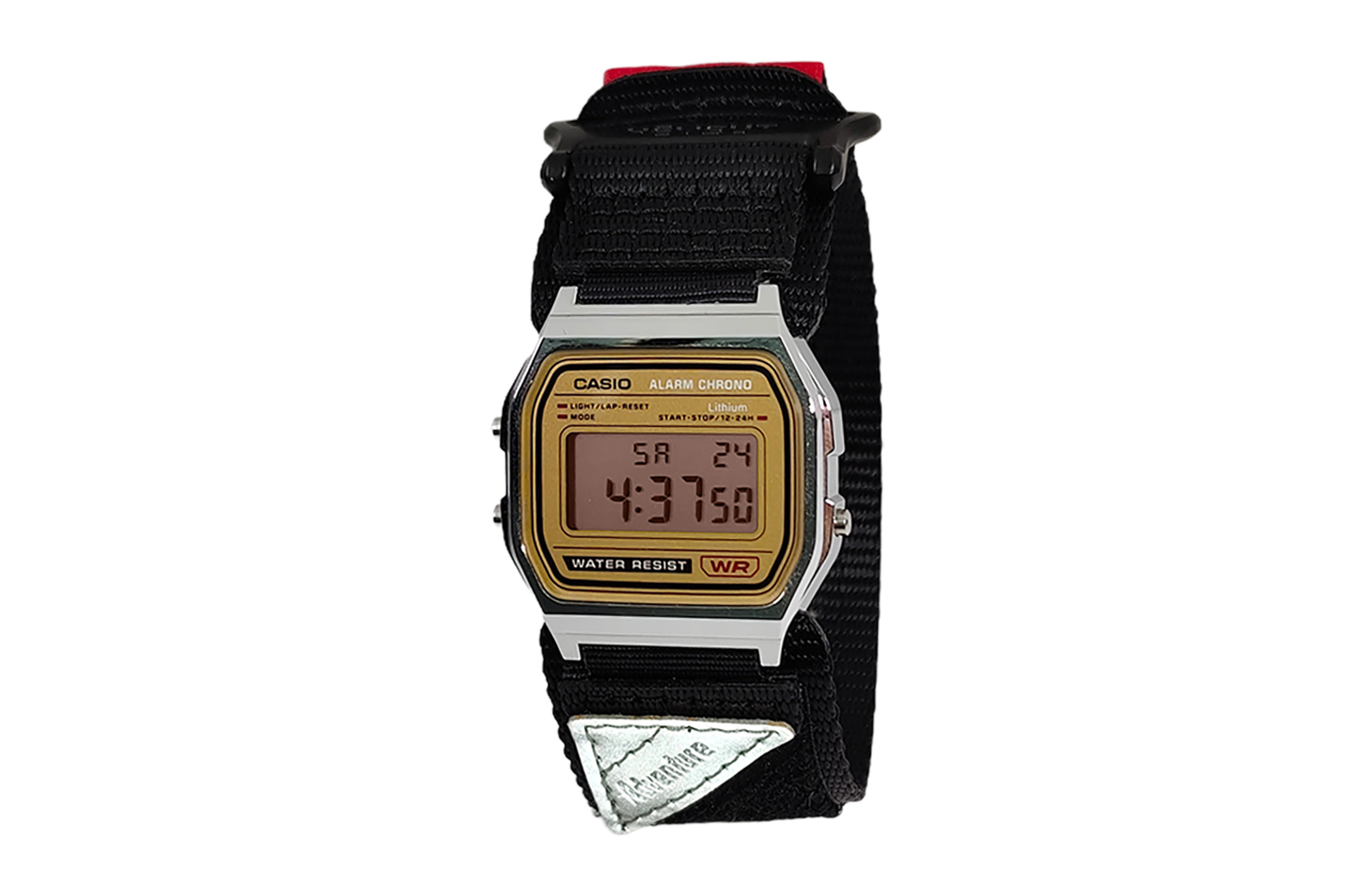 

CASIO Ретрофит серия электронный механизм нейлоновый ремешок часы мужские gold циферблат