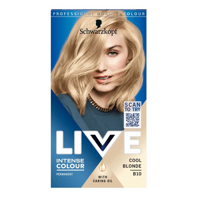 

Живая краска для волос Schwarzkopf, цвет b10 šaltas šviesus