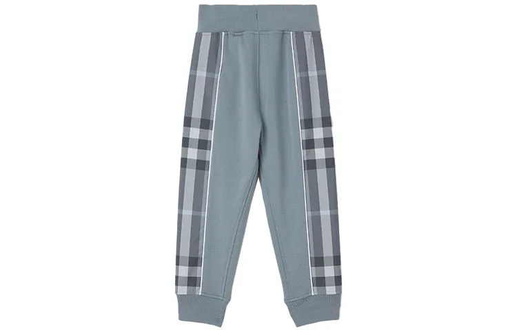 Burberry Детские вязаные спортивные штаны Shale Blue — фото 3