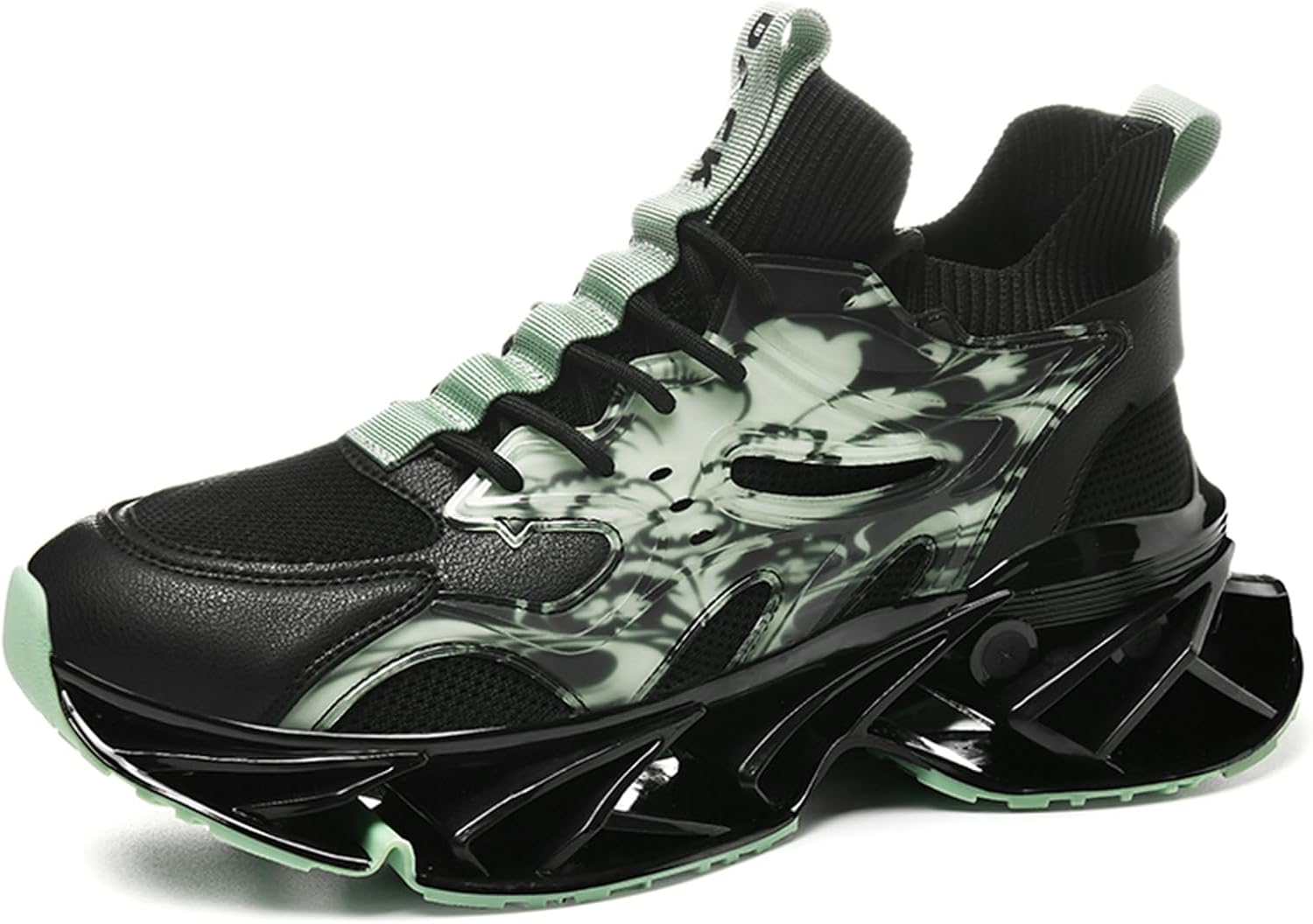 

Мужские кроссовки для бега сетчатые дышащие трейловые спортивные модные кеды для ходьбы и тенниса Abborora, черный