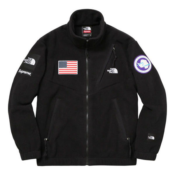 

Куртка ss17 x the north face trans antarctica expedition fleece jacket black Supreme, черный