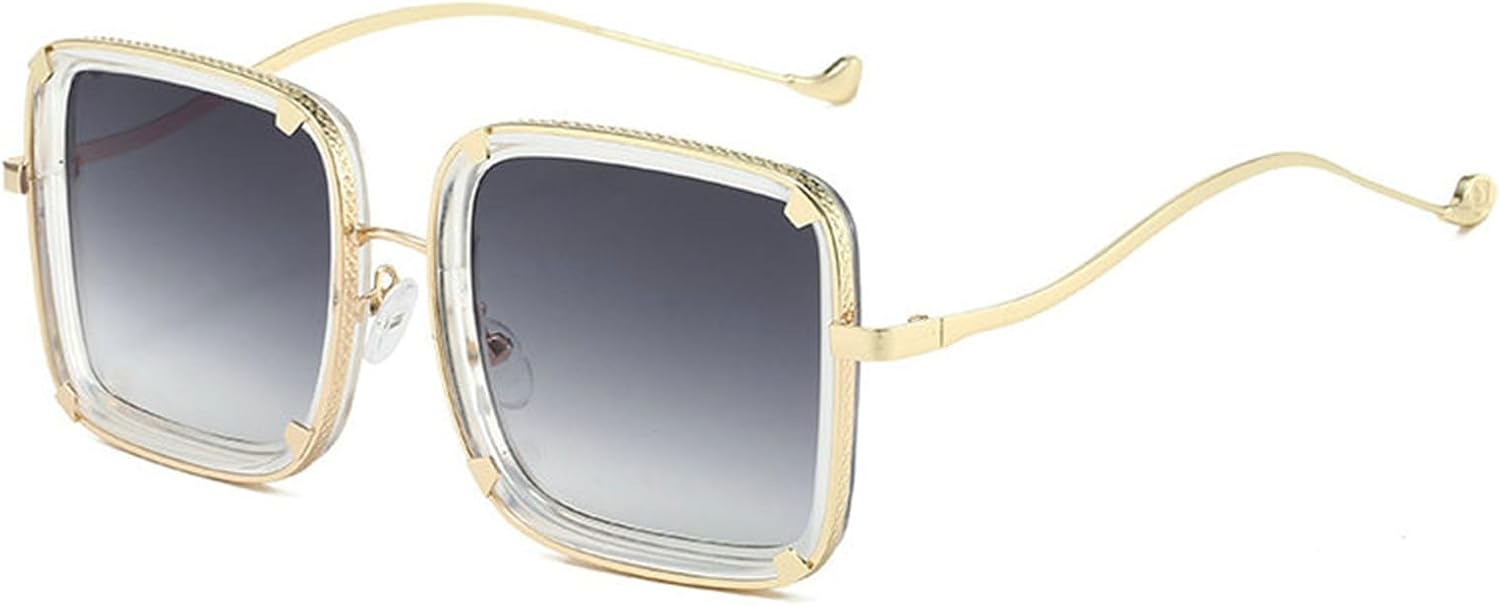 

Willochra Модные шестиугольные солнцезащитные очки для женщин, роскошные солнцезащитные очки с градиентными линзами, квадратные солнцезащитные очки большого размера F27, Gary