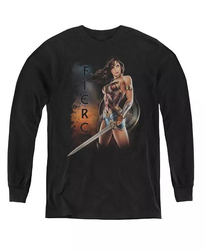 

Толстовка с длинным рукавом Boys Movie Youth Fierce Wonder Woman, черный